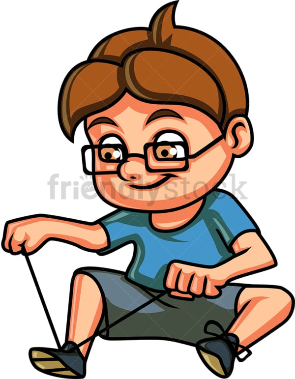 Little boy putting on shoes. PNG - JPG and vector EPS file formats (infinitely scalable). Image isolated on transparent background.