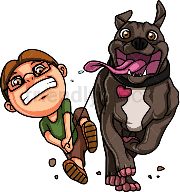Little boy and his dog. PNG - JPG and vector EPS. Isolated on transparent background.