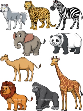 Wild animals. PNG - JPG and vector EPS file formats (infinitely scalable).
