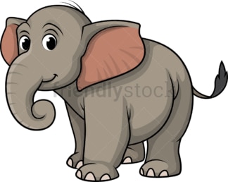 Cute wild elephant. PNG - JPG and vector EPS (infinitely scalable).