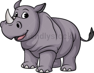 Happy rhino. PNG - JPG and vector EPS (infinitely scalable).