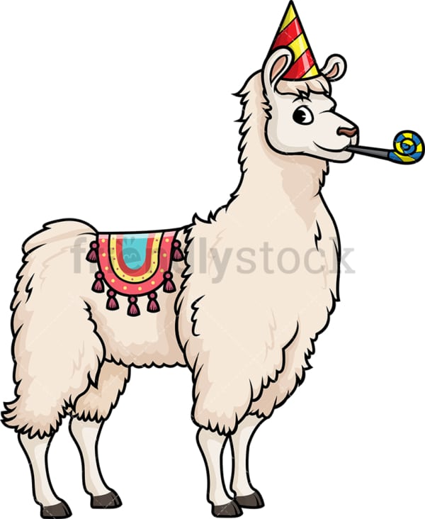 Party llama. PNG - JPG and vector EPS (infinitely scalable).