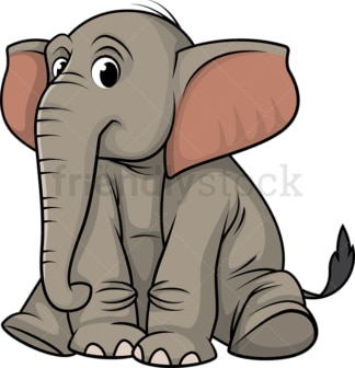 Elephant sitting. PNG - JPG and vector EPS (infinitely scalable).