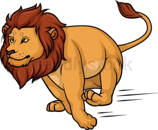 Lion running. PNG - JPG and vector EPS (infinitely scalable).