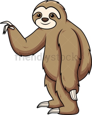 Sloth pointing to the side. PNG - JPG and vector EPS (infinitely scalable).