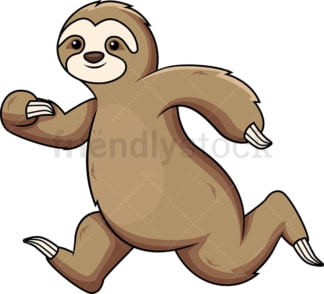 Sloth running. PNG - JPG and vector EPS (infinitely scalable).