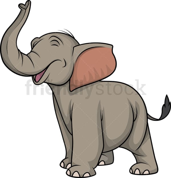 Elephant making noise. PNG - JPG and vector EPS (infinitely scalable).