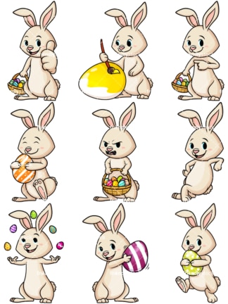 Cute easter bunny. PNG - JPG and vector EPS file formats (infinitely scalable).