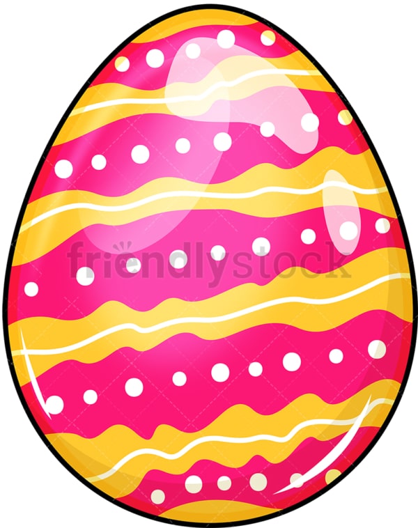 Decorated easter egg. PNG - JPG and vector EPS (infinitely scalable). Image isolated on transparent background.