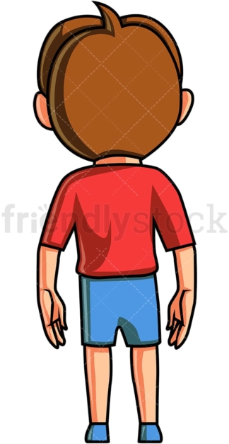Little boy back view. PNG - JPG and vector EPS (infinitely scalable).