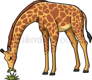 Giraffe And Monkey Cartoon Clipart Vector - FriendlyStock