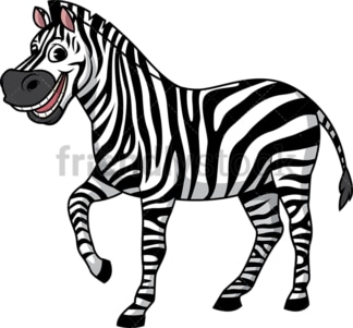 Happy zebra. PNG - JPG and vector EPS (infinitely scalable).