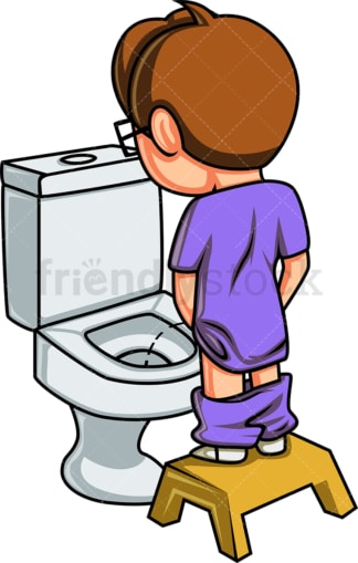 Little boy peeing. PNG - JPG and vector EPS file formats (infinitely scalable). Image isolated on transparent background.