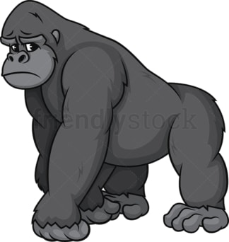 Sad gorilla. PNG - JPG and vector EPS (infinitely scalable).
