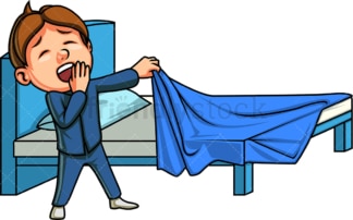 Little boy going to bed. PNG - JPG and vector EPS file formats (infinitely scalable). Image isolated on transparent background.
