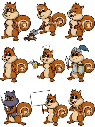 Squirrel mascot. PNG - JPG and vector EPS file formats (infinitely scalable).
