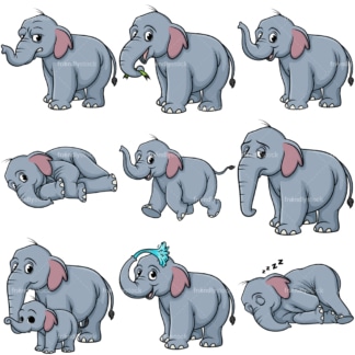 Wild elephant. PNG - JPG and vector EPS file formats (infinitely scalable).