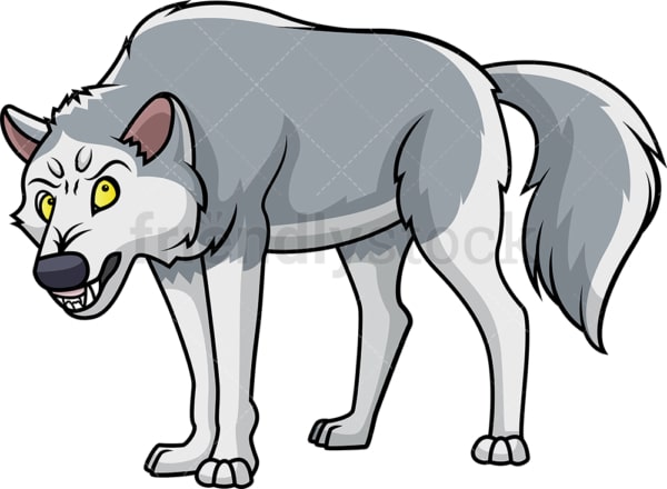 Angry wolf. PNG - JPG and vector EPS (infinitely scalable).