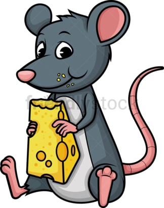Mouse eating cheese. PNG - JPG and vector EPS (infinitely scalable).