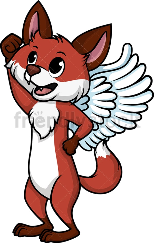 Winged fox. PNG - JPG and vector EPS (infinitely scalable).