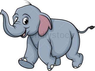 Running elephant. PNG - JPG and vector EPS (infinitely scalable).
