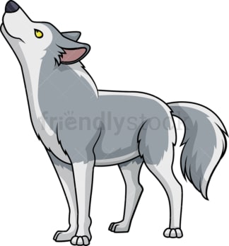Wolf looking up. PNG - JPG and vector EPS (infinitely scalable).