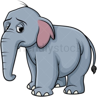 Sad elephant. PNG - JPG and vector EPS (infinitely scalable).
