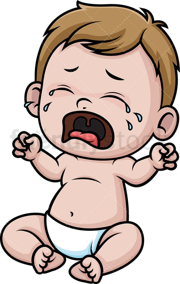 Crying baby. PNG - JPG and vector EPS (infinitely scalable).