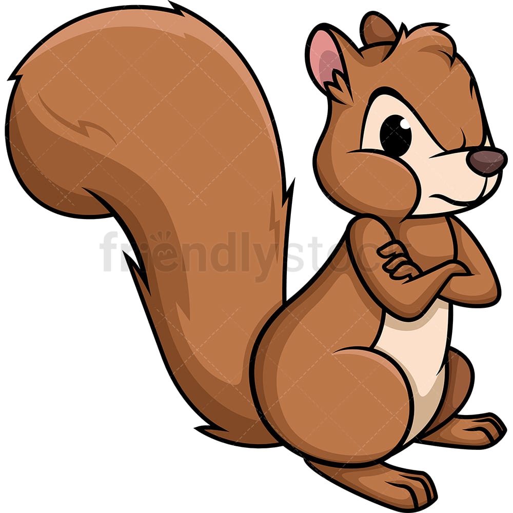Angry Squirrel Cartoon Clipart Vector - FriendlyStock