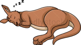 Sleeping kangaroo. PNG - JPG and vector EPS (infinitely scalable).