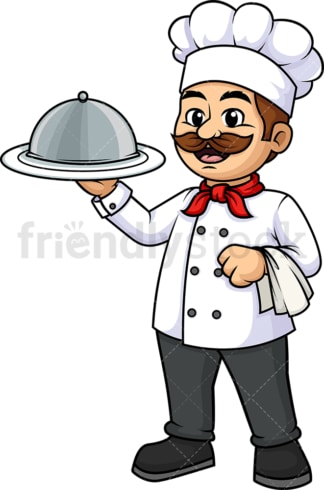 Male chef holding spatula. PNG - JPG and vector EPS (infinitely scalable).