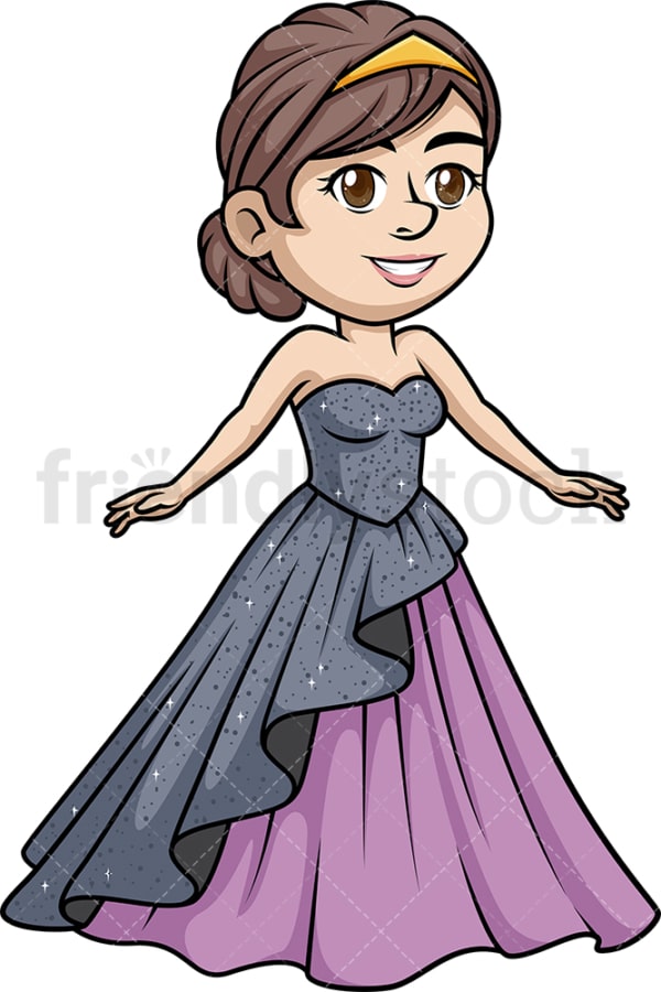 Noble Princess Cartoon Clipart Vector FriendlyStock
