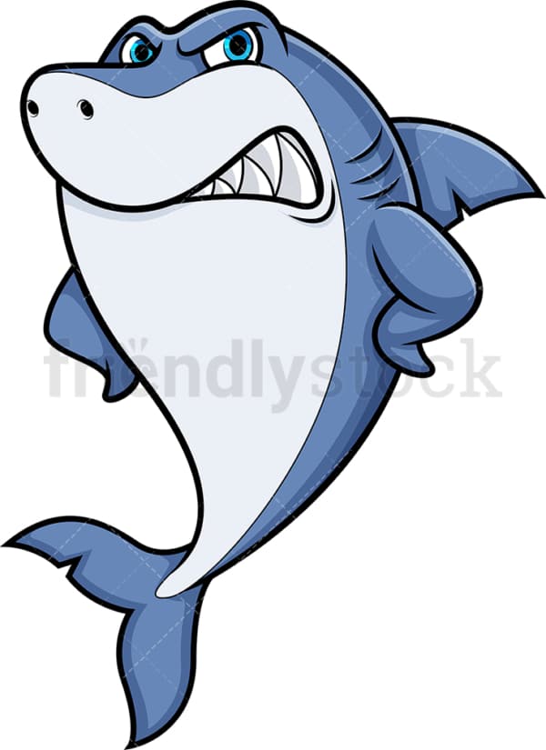 Angry shark. PNG - JPG and vector EPS (infinitely scalable).