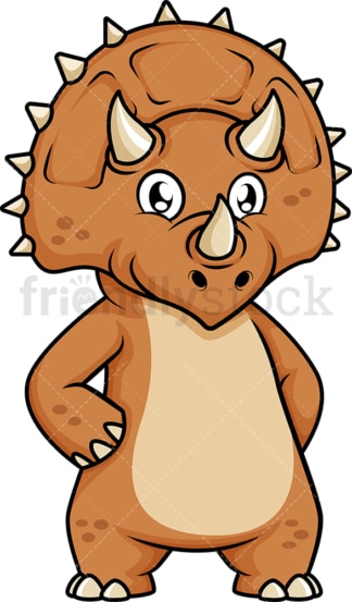 Cute triceratops dinosaur. PNG - JPG and vector EPS (infinitely scalable).