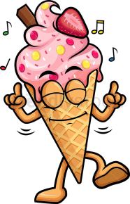 Happy Ice Cream Dancing Cartoon Clipart Vector FriendlyStock