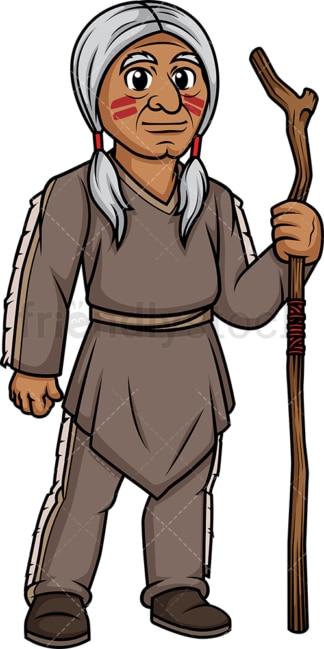 Old native american indian man. PNG - JPG and vector EPS (infinitely scalable).