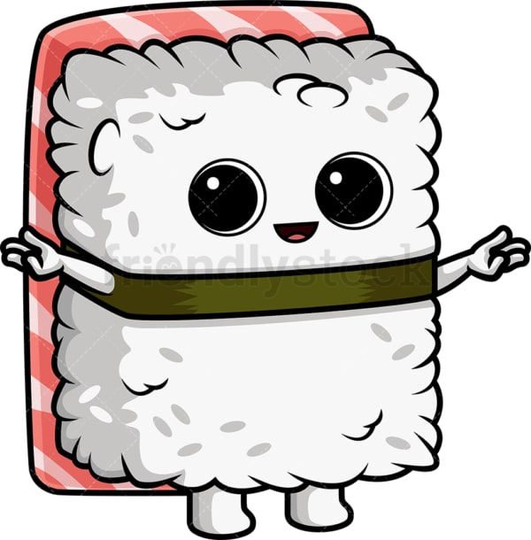 Happy sushi character. PNG - JPG and vector EPS (infinitely scalable).