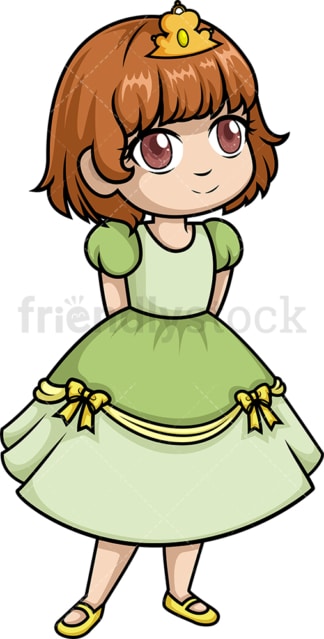 Little girl princess. PNG - JPG and vector EPS (infinitely scalable).