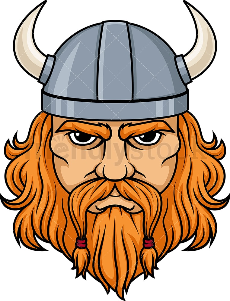Viking Face Cartoon Vector Clipart - FriendlyStock
