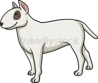 Cheerful bull terrier. PNG - JPG and vector EPS (infinitely scalable).