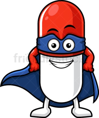 Capsule pill super hero. PNG - JPG and vector EPS (infinitely scalable).