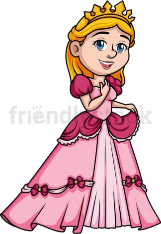 Princess in love. PNG - JPG and vector EPS (infinitely scalable). Image isolated on transparent background.