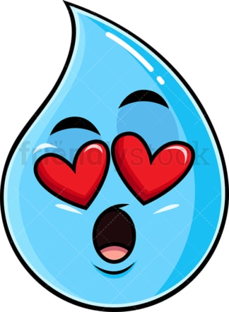 In love raIndrop emoticon. PNG - JPG and vector EPS file formats (infinitely scalable). Image isolated on transparent background.