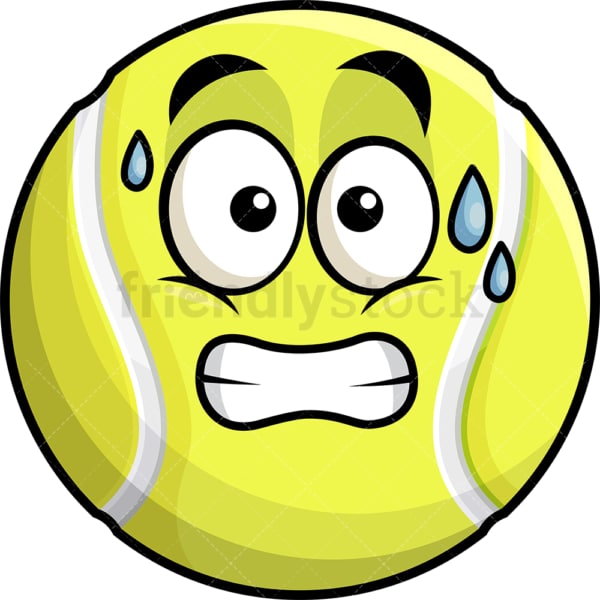 Geeky Tennis Ball Emoji Cartoon Clipart Vector FriendlyStock