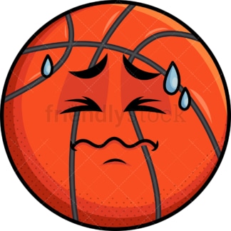 In Pain Basketball Emoticon. PNG - JPG and vector EPS file formats (infinitely scalable). Image isolated on transparent background.