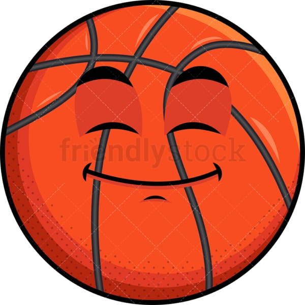 Heavy Eyes Basketball Emoji Cartoon Clipart Vector FriendlyStock