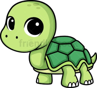 Chibi kawaii turtle. PNG - JPG and vector EPS (infinitely scalable).