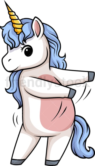 Unicorn doing the floss dance. PNG - JPG and vector EPS (infinitely scalable).