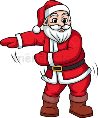 Santa doing the floss dance. PNG - JPG and vector EPS (infinitely scalable).