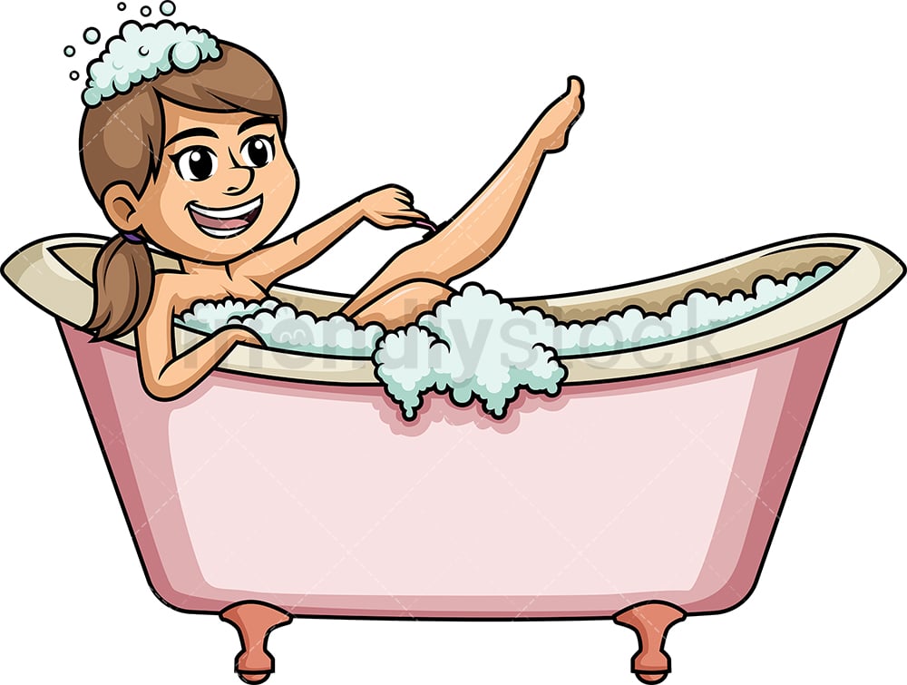 Woman Shaving Her Legs Cartoon Clipart Vector - FriendlyStock